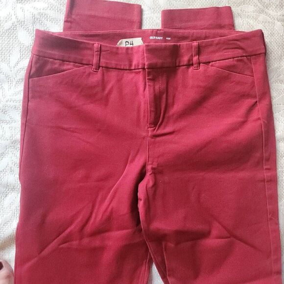 P4  Old Navy Pixie red wine   casual/dress pants - Picture 3 of 8